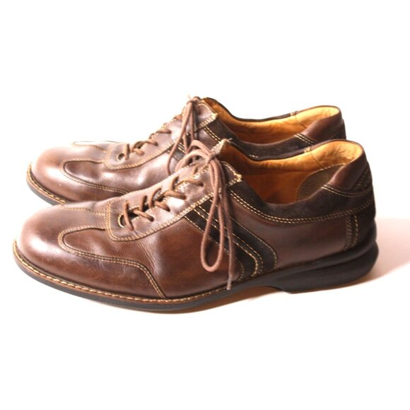 VTG JOHNSON & MURPHY Comfort Casual Brown 2 Tone Brazil Leather Mens Shoe Sz 10M main image 6